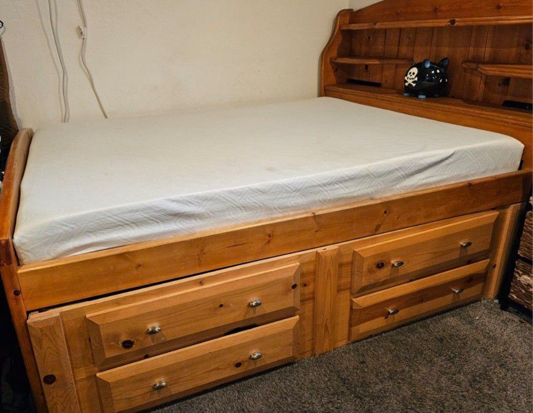 Full Size Captain Bed With Lots Of Storage!!