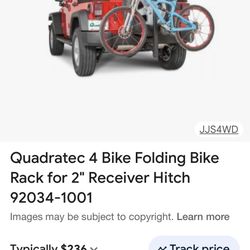 Brand New Jeep Quadtrec 2 Or 4 Bike Rack