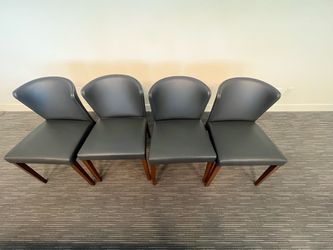 10 Crate and Barrel Leather Dining Chairs