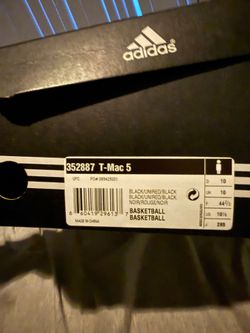 Vintage 2005 Adidas T-Mac 5 Tracy McGrady Black/Red Size 10.5 OG Box
