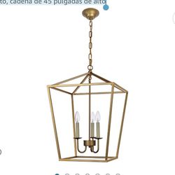 Lobby lantern hanging lamp,original price $160. you can see the other photos Dst golden iron cage industrial chandelier, size: D17 inches high, 45 inc