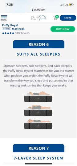 Free twin xl Puffy Mattress