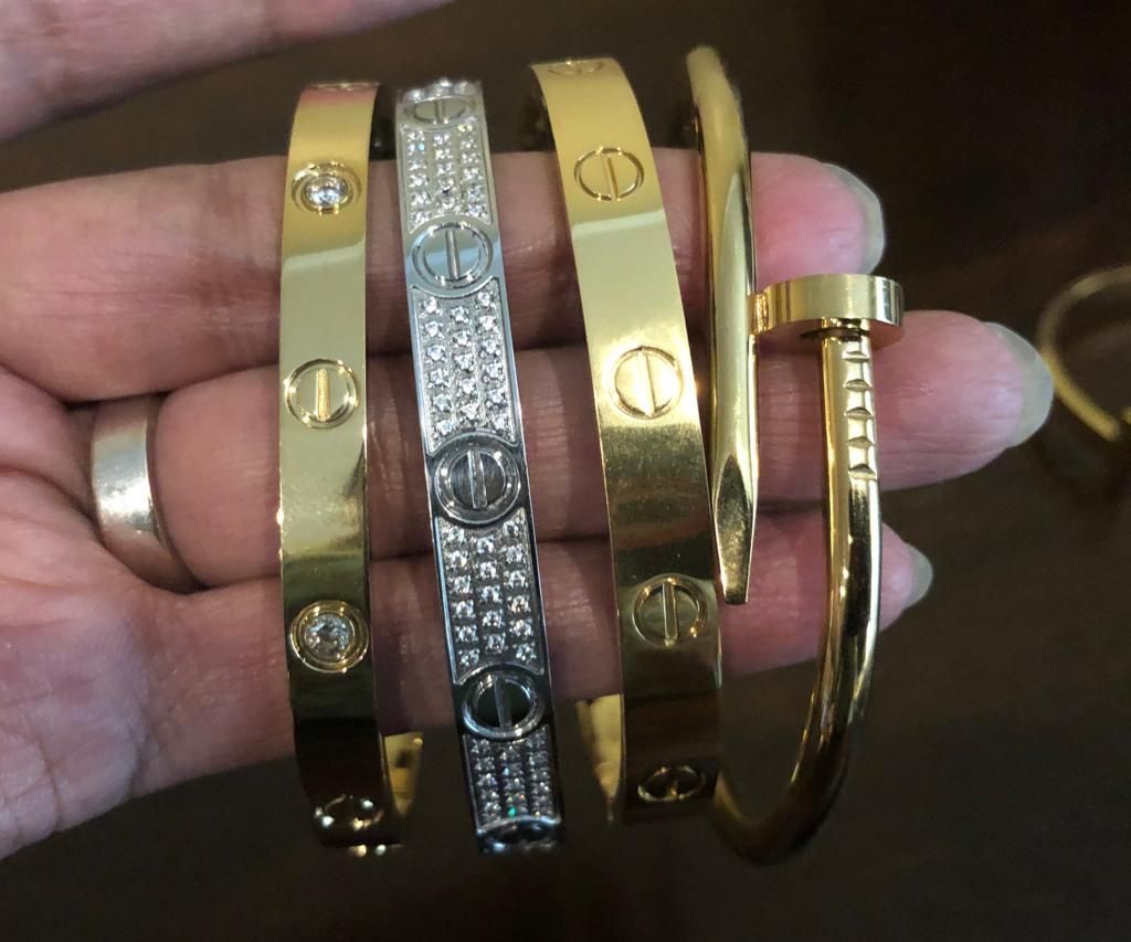 Cartier Love bracelet. Gold / White Gold/ Rose Gold plated.