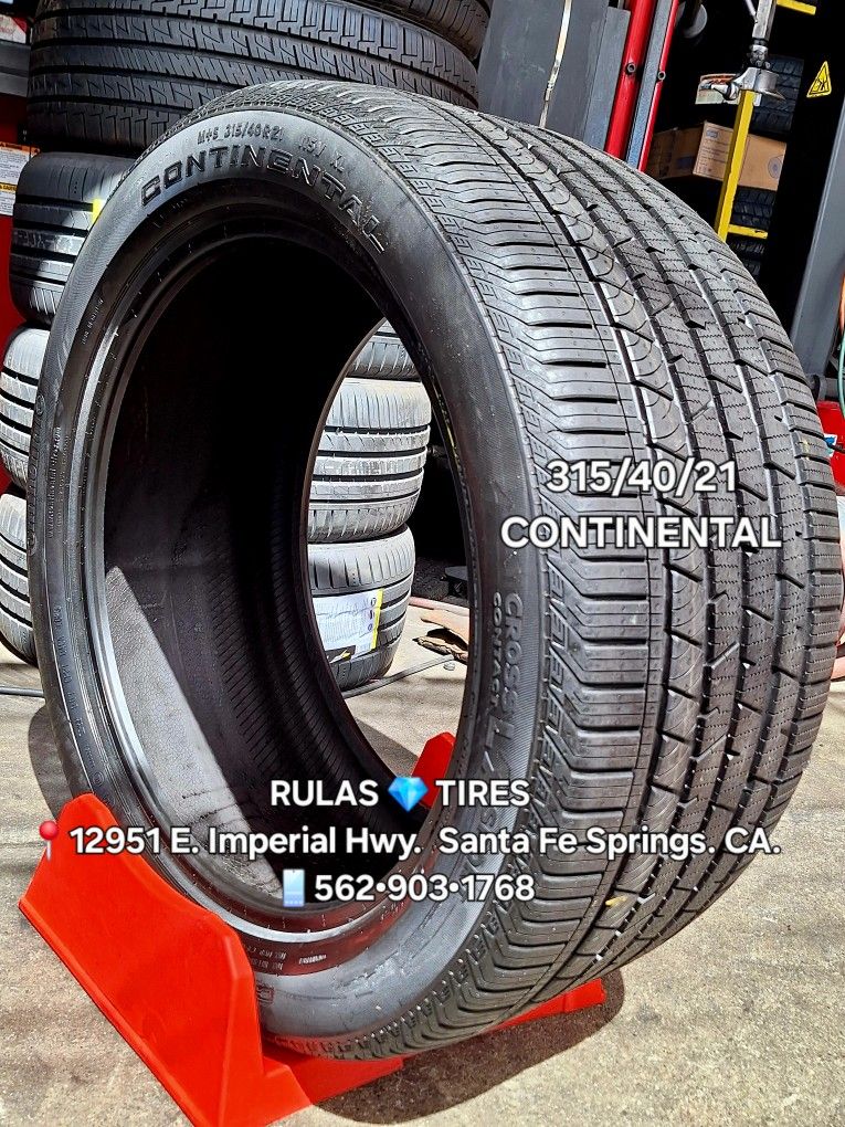 (1) 315 40 21 CONTINENTAL CROSSCONTACT LX (1 TIRE)