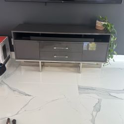 TV Stand Modern Gray 