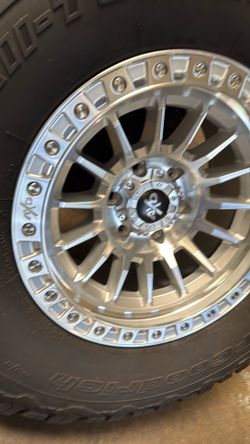 New rims chrome AXD 17x9 6x139 on used tires 315 70 17 BFG