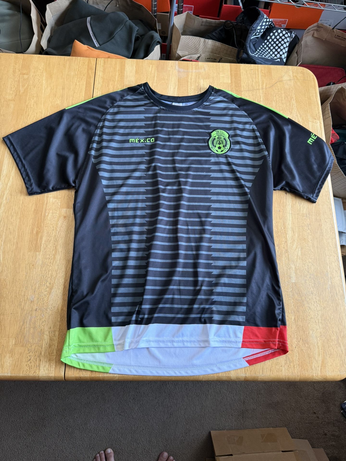 Pre-owned Used Mexico Soccer Jersey Black World Cup Men’s L Large
