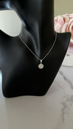 Small Virgin Mary Necklace Silver .925