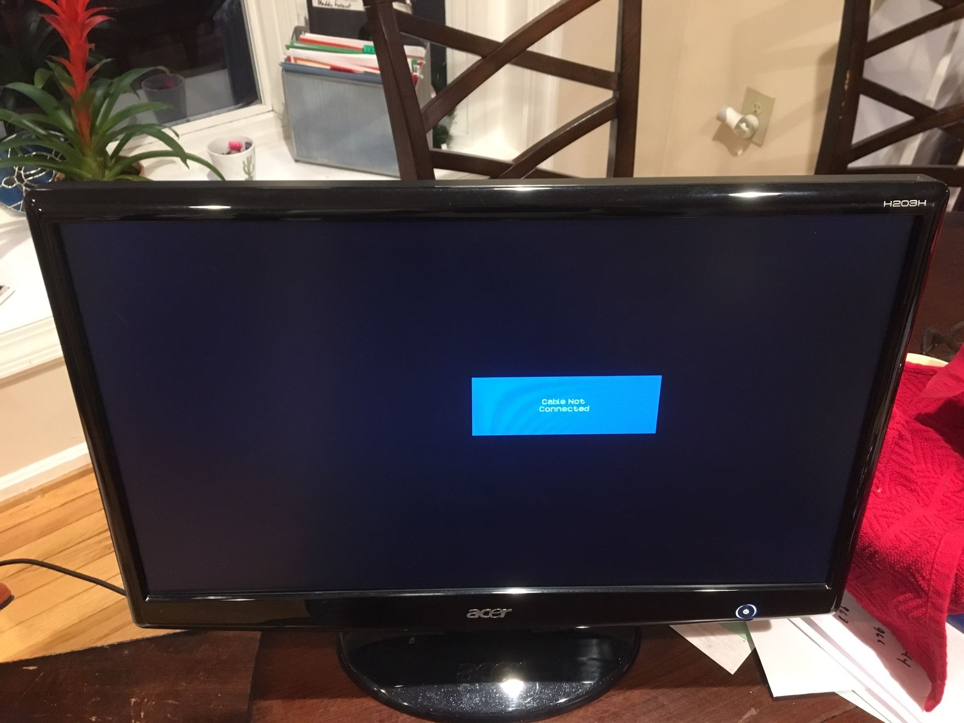 Computer Monitor 20” Acer with cable