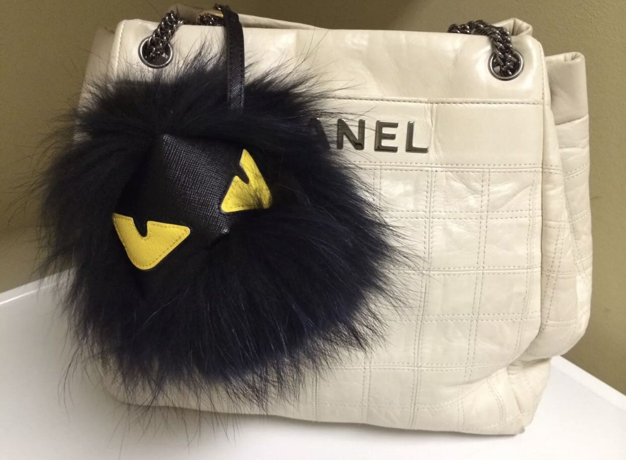 Fendi Monster Furry Pom Keychain Bag Charm