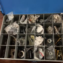 Cabinet W Two Drawers Filled With Oem Parts 