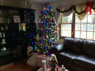 Christmas Tree  7 Feet Tall With Light Excellent Condition $80