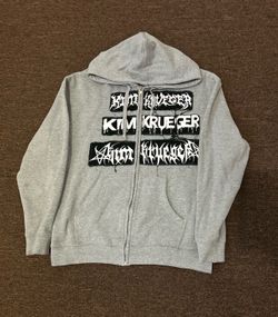Kim Krueger Grey Stitch Zip Up Hoodie