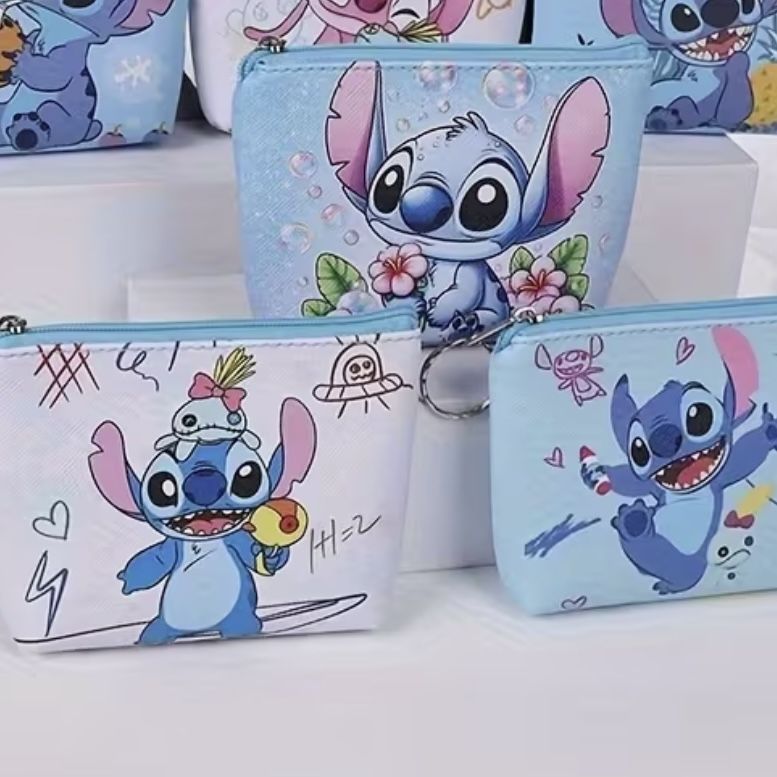 Stitch Coin Purse - Cute Cartoon Key Storage Bag with Vibrant Design, Convenient Wallet for Organizing Cards and Cash, Elegant Style, Hand Washable, D