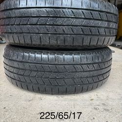 (2) - 225/65/17 Trail Guide HLT Tires