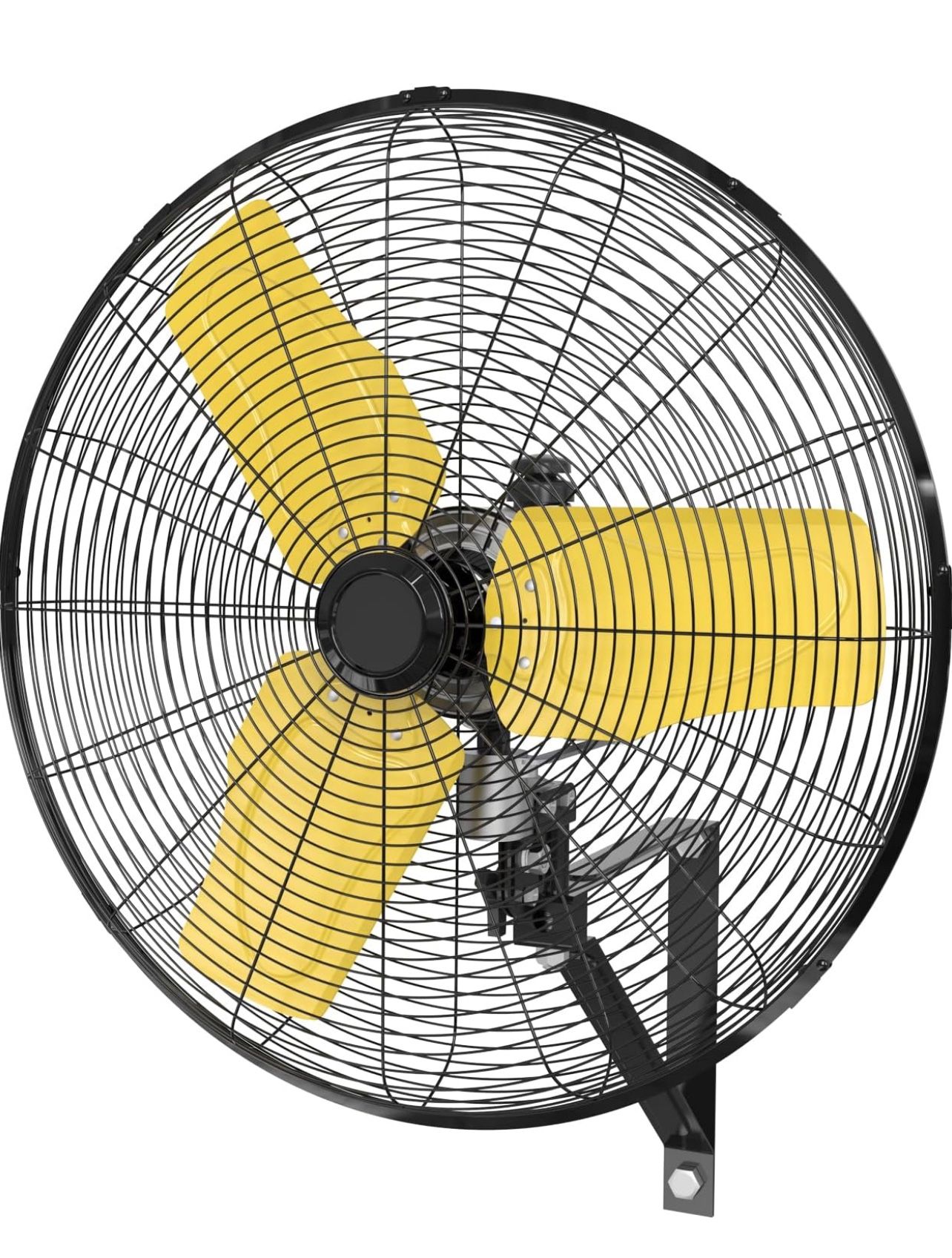 8800 CFM 24" Outdoor Commercial Wall Fan Oscillating, IP44 Waterproof Wall Mount Fan, Heavy Duty, 3 Speed, Adjustable Tilt for Factory, Warehouse, Gar