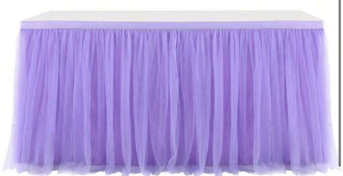 Lavender Tulle Table Skirt - 2 PIECES!