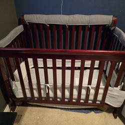 Crib (Mattress Included) & Changing Table (Pad Included) With Accessories