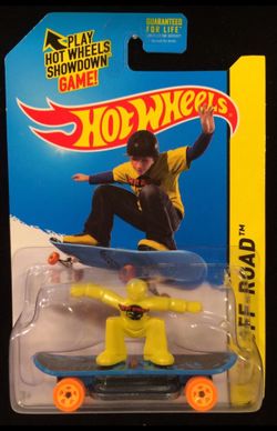 Hot Wheels HW Off-Road Skate Punk • Blue Board • Orange Wheels