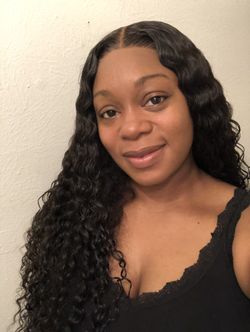 100% virgin hair Deep wave 22’ closure wigs from Dream Hair Fetish