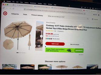 new 10 ft patio umbrella