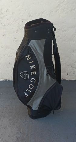 Nike Performance Golf Cart Bag 5-Way Divider Black and Gray Single Strap & Cover