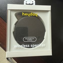 Brand New / Sealed - Heyday Round Lightweight Wireless Bluetooth 5.0 Speaker 16H Playtime 33Ft Range 