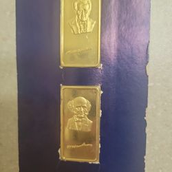 Hamilton Mint Gold Washed 1 Oz 999 Silver Bars. $42 Each 