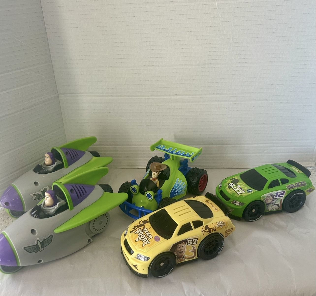 Disney Pixar Toy Story Set Of Fisher Price Shake And Go Cars 6-8” Long Each