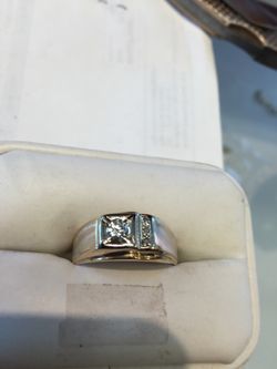 14 Kt gold & genuine 1/4 ct diamond