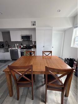 Wooden dining table