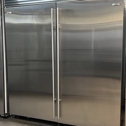 SUB ZERO 72”WIDE BUILT IN REFRIGERATOR/FREEZER 