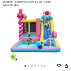 Inflatable Bounce House With Water Slide 