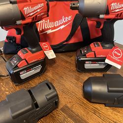 Milwaukee 3/4 And 1/2 One key Impact Guns 