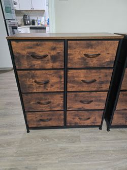 Rustic wood Fabric dresser