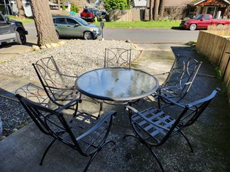🌞6 Piece Round PATIO DINING/GAMING SET-Excellent Condition!