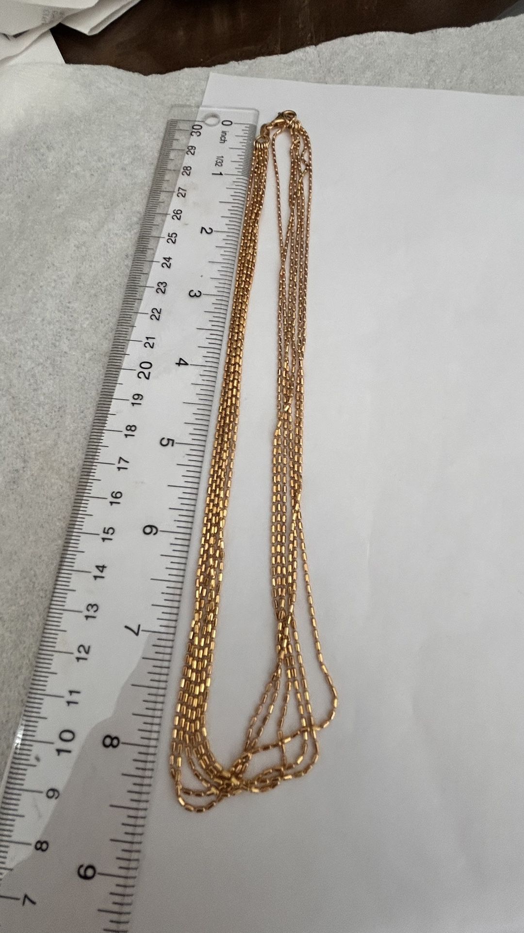 Gold Filled Sterling Silver 6 Chains Melor Italy Necklace