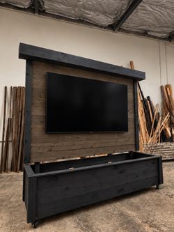 Custom Stained or raw planter boxes with privacy