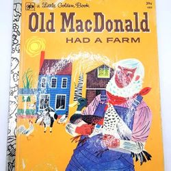 Old MacDonald Had A Farm Little Golden Book #400 Moritz Kennel 1973