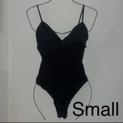 Black V Neck Bodysuit
