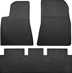 Black Rubber Car Floor Mats Set of 3
