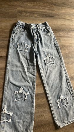 Girls size 10 denim jeans with stars
