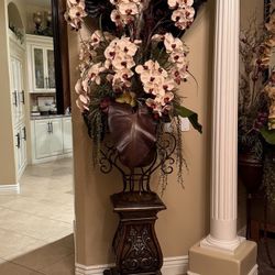 Decorative Floral Arrangement W/ Stand