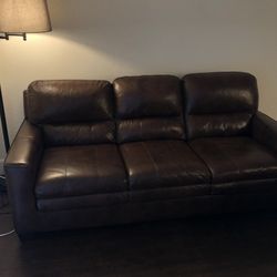 Brown Leather Sofa
