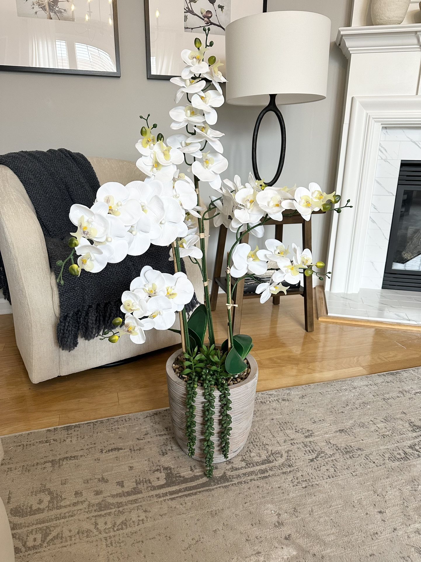 Large Faux Potted Orchid Plant