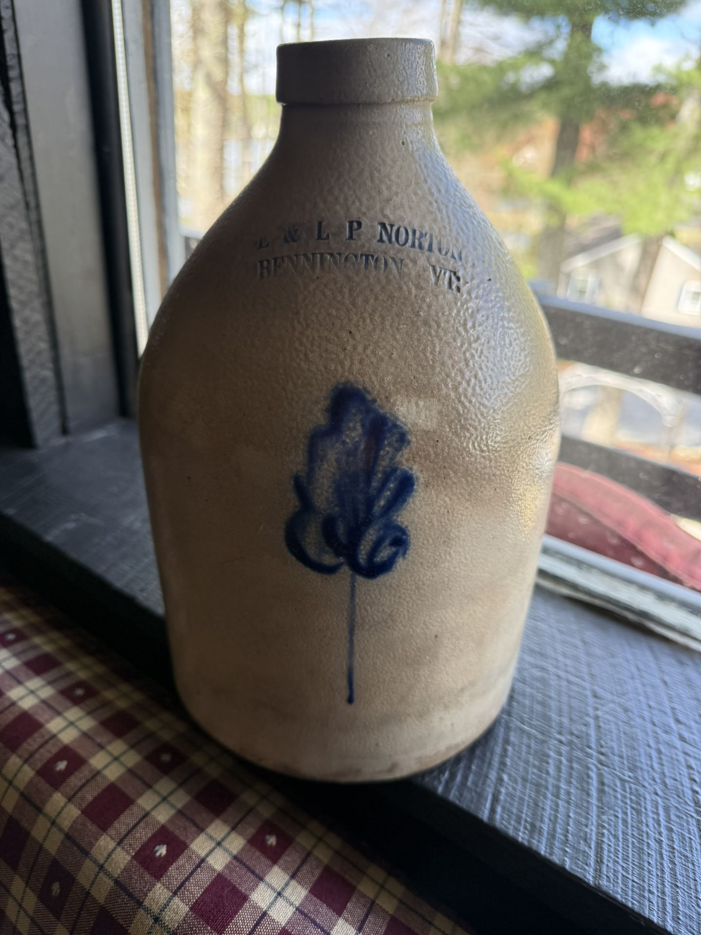Antique Norton Floral Cobalt Stamp