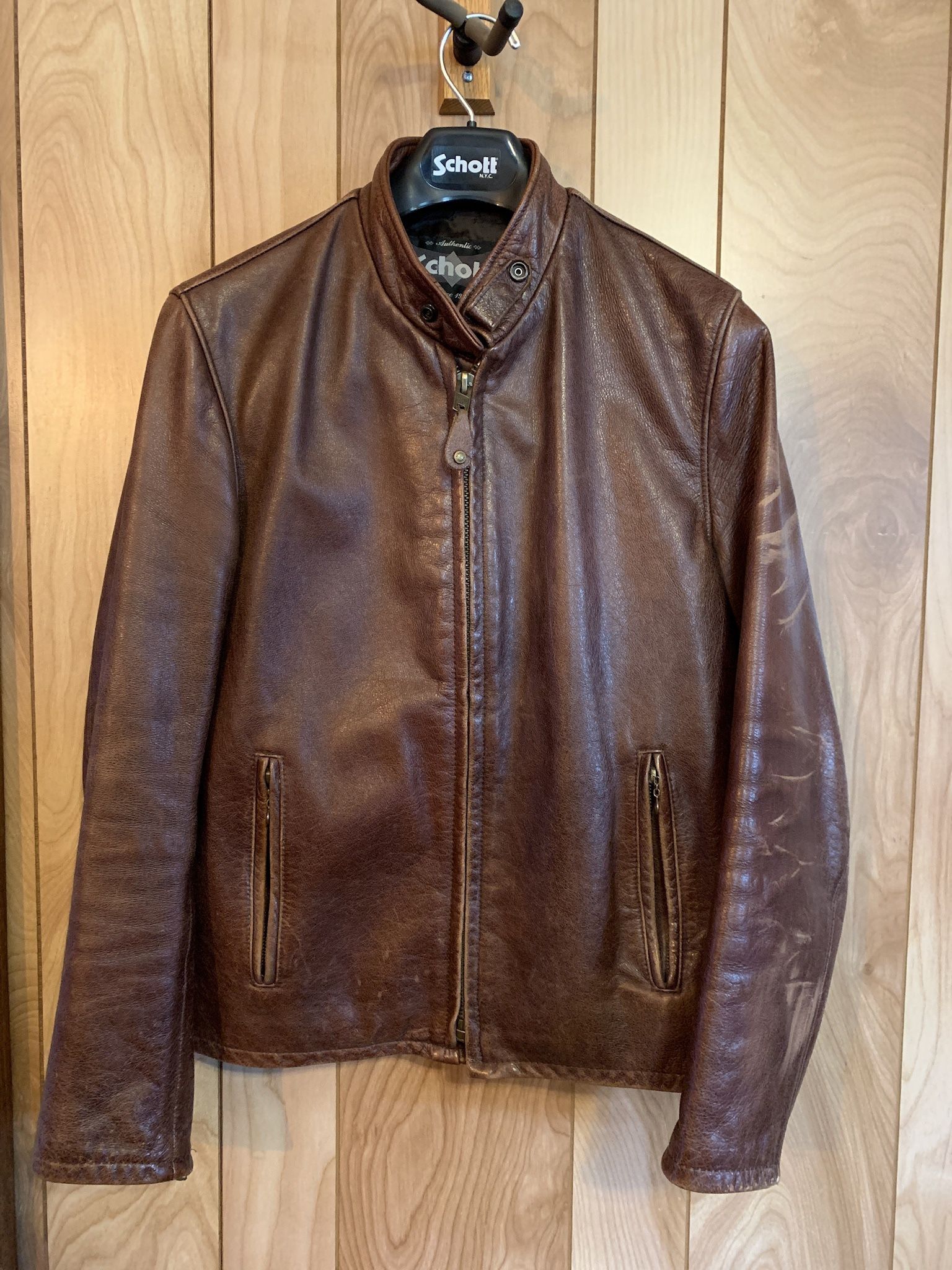 Schott 654 Cafe Racer Jacket - Made In USA