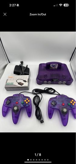 Nintendo 64 Console custom Purple Bundle