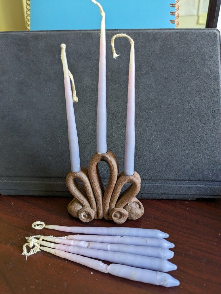 Fancy Candles And Holder