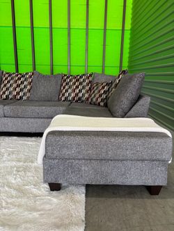 Grey sectional sofa couch (DELIVERY AVAILABLE)